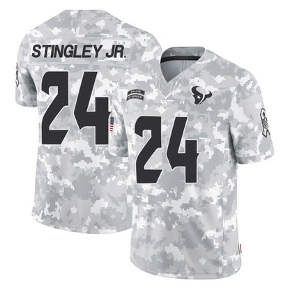 H.Texans #24 Derek Stingley Jr. Player Arctic Camo Salute to Service Limited Football Jerseys