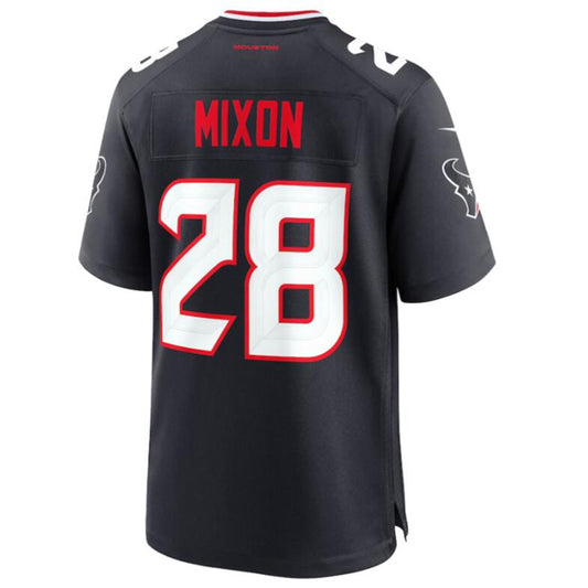H.Texans #28 Joe Mixon Navy Game Jersey American Stitched Football Jerseys