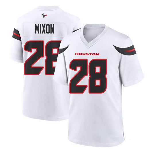 H.Texans #28 Joe Mixon Player White Home Game Football Jerseys