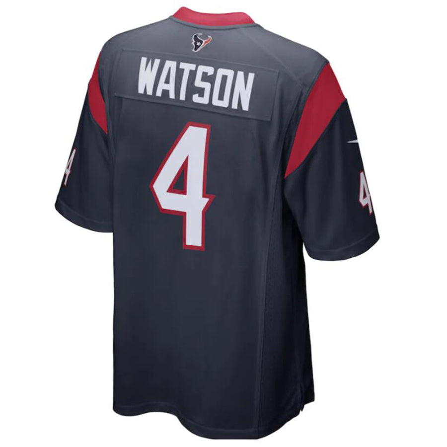 H.Texans #4 Deshaun Watson Navy Game Jersey American Stitched Football Jerseys