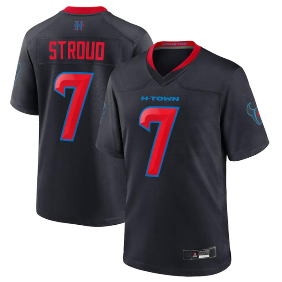 H.Texans #7 C.J. Stroud Navy 2nd Alternate Game Jersey Stitched Football Jerseys