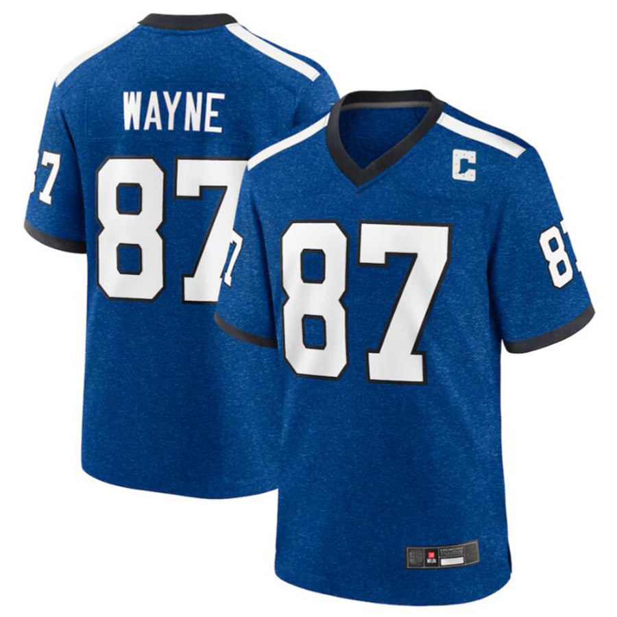 I.Colts #87 Reggie Wayne Royal Retired Player Game Jersey American Stitched Football Jerseys
