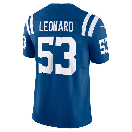 IN.Colts #53 Shaquille Leonard Player Royal Vapor F.U.S.E. Limited Football Jerseys
