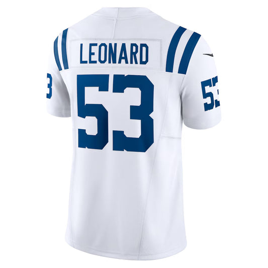 IN.Colts #53 Shaquille Leonard Player White Vapor F.U.S.E. Limited Football Jerseys