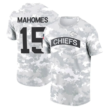 KC.Chiefs #15 Patrick Mahomes Player Salute to Service Hoodies & T-Shirts Football Jerseys