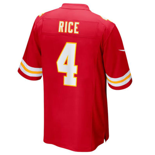 KC.Chiefs #4 Rashee Rice Red Super Bowl LVIII Game Jersey American Stitched Football Jerseys