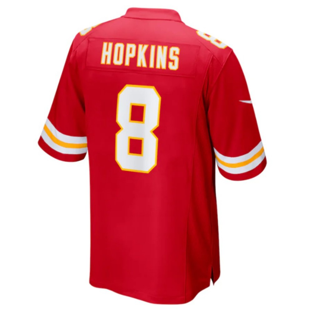 KC.Chiefs #8 DeAndre Hopkins White Game Player Jersey Stitched American Football Jerseys