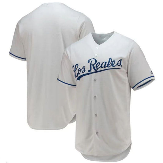 Custom Kansas City Royals Majestic Team Official Jersey - White Baseball Jerseys