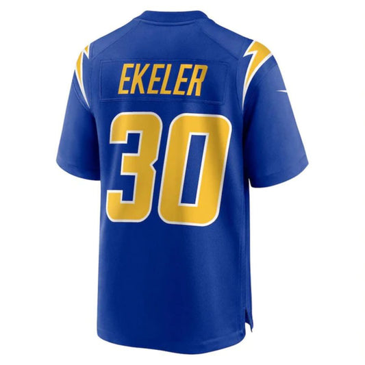LA.Chargers #30 Austin Ekeler Royal Stitched Player Game Football Jerseys
