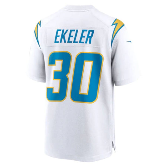 LA.Chargers #30 Austin Ekeler White Stitched Player Game Football Jerseys