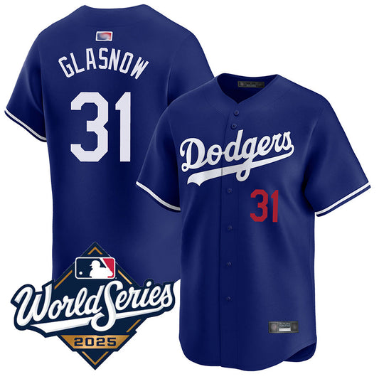 LA.Dodgers #31 Tyler Glasnow Player Royal Home Limited World Series Baseball Jerseys