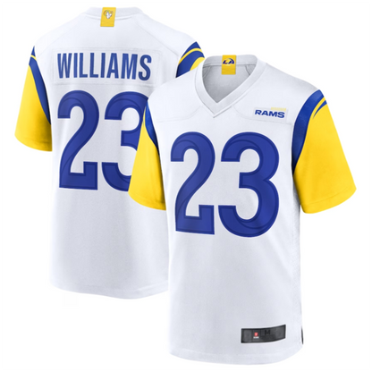 LA.Rams #23 Kyren Williams White Game Jersey American Stitched Football Jerseys