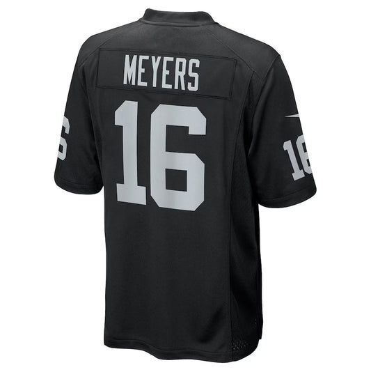 LV.Raiders #16 Jakobi Meyers Player Black Game Player Stitched American Football Jerseys
