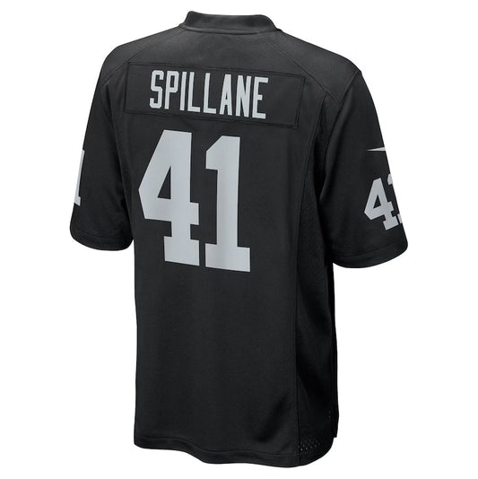 LV.Raiders #41 Robert Spillane Player Black Game Player Stitched American Football Jerseys