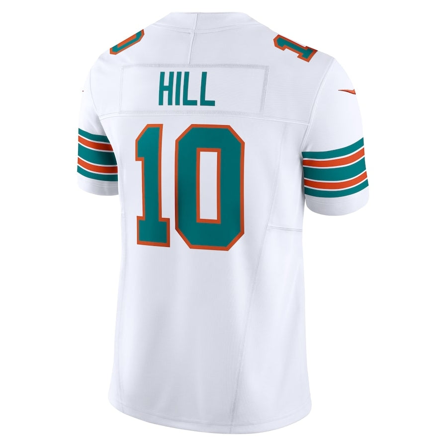 M.Dolphins #10 Tyreek Hill White Player Vapor F.U.S.E. Limited Stitched American Football Jerseys