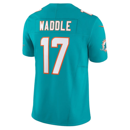 M.Dolphins #17 Jaylen Waddle Player Aqua Vapor F.U.S.E. Limited Stitched American Football Jerseys