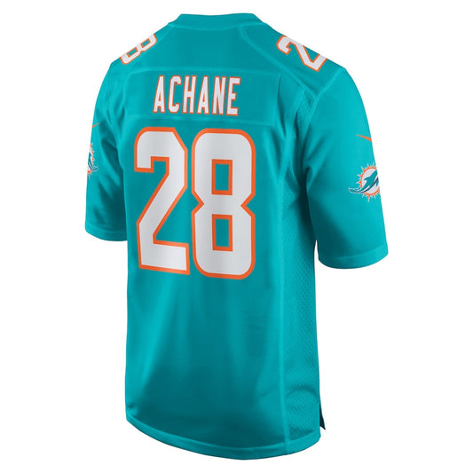 M.Dolphins #28 De¡¯Von Achane Player Aqua Home Game Football Jerseys