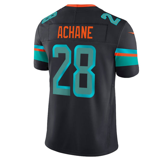 M.Dolphins #28 De¡¯Von Achane Player Blue Rivalries Collection Vapor Limited Football Jerseys