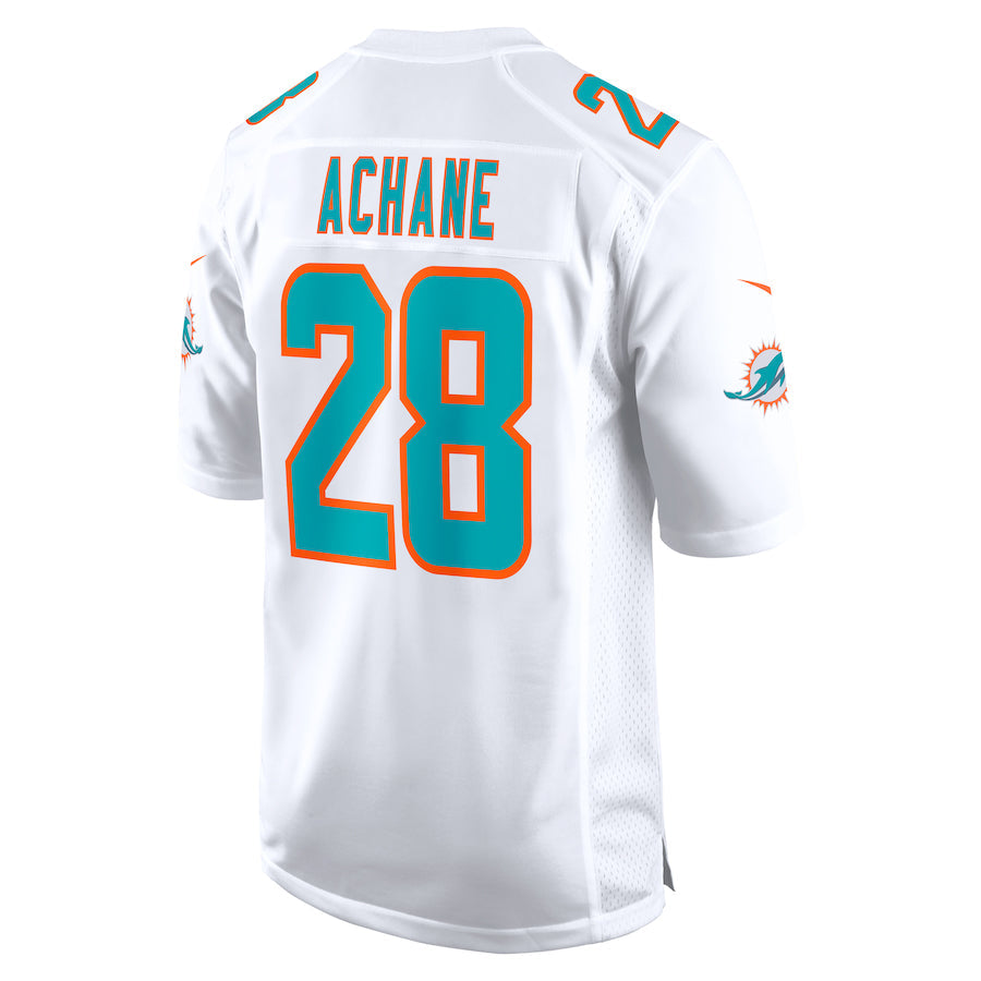 M.Dolphins #28 De¡¯Von Achane Player White Home Game Football Jerseys