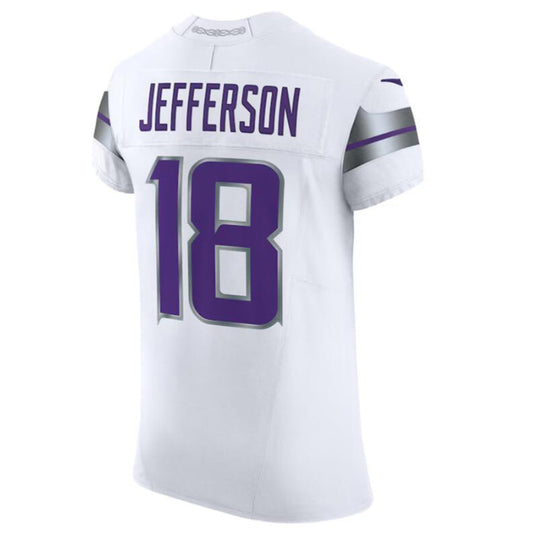 M.Vikings #18 Justin Jefferson White Alternate Vapor F.U.S.E. Elite Player Jersey American Stitched Football Jerseys