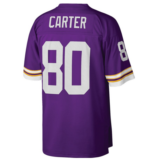 M.Vikings #80 Cris Carter Purple Legacy Replica Jersey American Stitched Football Jerseys