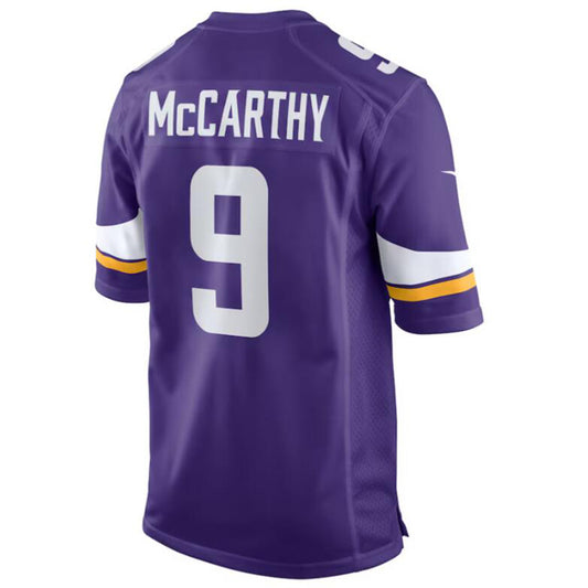 M.Vikings #9 J.J. McCarthy Purple 2nd Alternate 2024 Draft First Round Pick Player Game Jersey Football Jerseys
