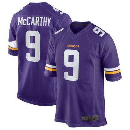 M.Vikings #9 J.J. McCarthy Purple 2nd Alternate 2024 Draft First Round Pick Player Game Jersey Football Jerseys