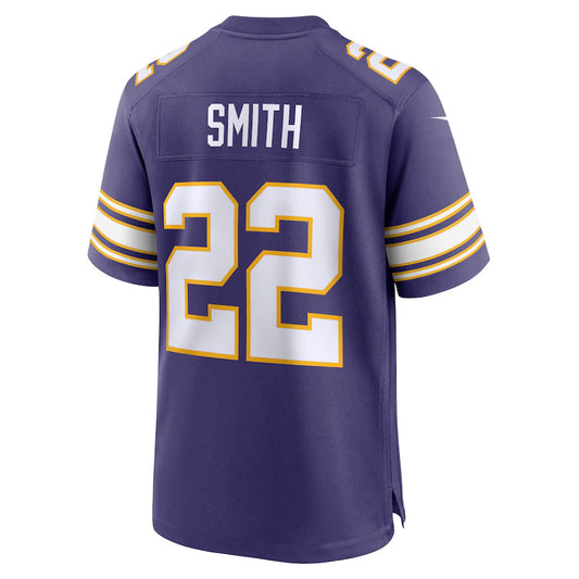 MN.Vikings #22 Harrison Smith Player Purple Classic Game Football Jerseys