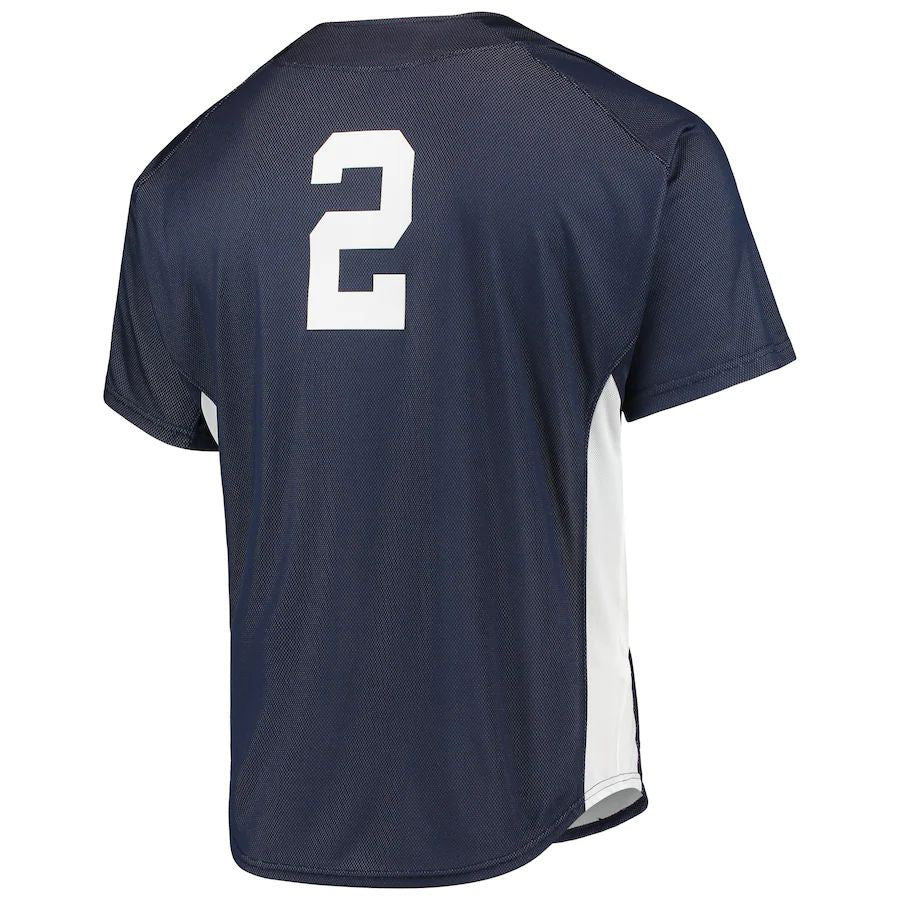New York Yankees #2 Derek Jeter Navy Cooperstown Collection Mesh Batting Practice Player Jersey