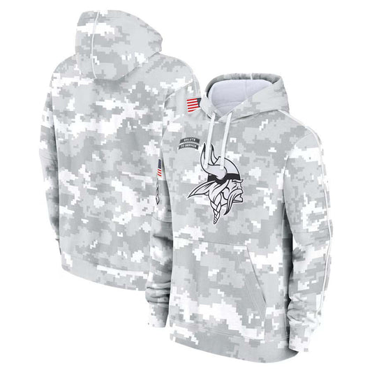 M.Vikings 2024 Salute To Service Club Pullover Hoodie Cheap sale Birthday and Christmas gifts Stitched American Football Jerseys