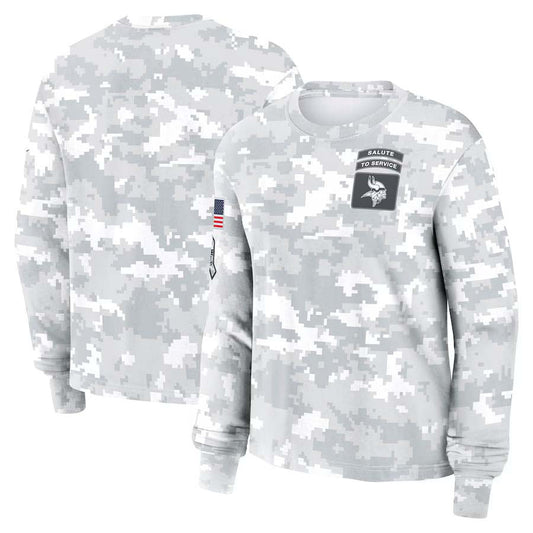M.Vikings 2024 Salute To Service Club Pullover Cheap sale Birthday and Christmas gifts Stitched American Football Jerseys