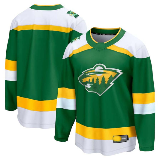 M.Wild Fanatics Alternate Premier Breakaway Jersey – Green Stitched American Hockey Jerseys