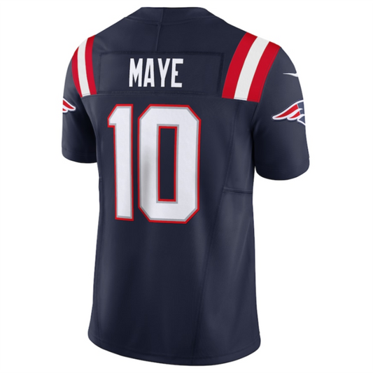NE.Patriots #10 Drake Maye Player Navy Vapor F.U.S.E. Limited Jersey Stitched American Football Jerseys