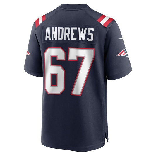NE.Patriots #67 Jake Andrews Player Navy Team Game Stitched American Football Jerseys
