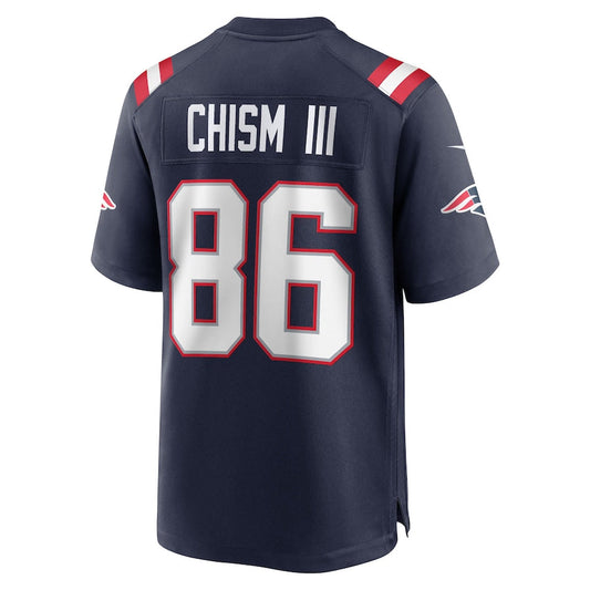 NE.Patriots #86 Efton Chism III Player Navy Home Game Football Jerseys