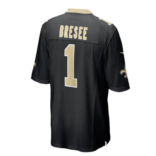 NO.Saints #1 Bryan Bresee 2023 Draft First Round Pick Game Jersey - Black Stitched American Football Jerseys