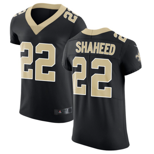 NO.Saints #22 Rashid Shaheed Black Vapor Untouchable Elite Player Jersey Stitched American Football Jerseys
