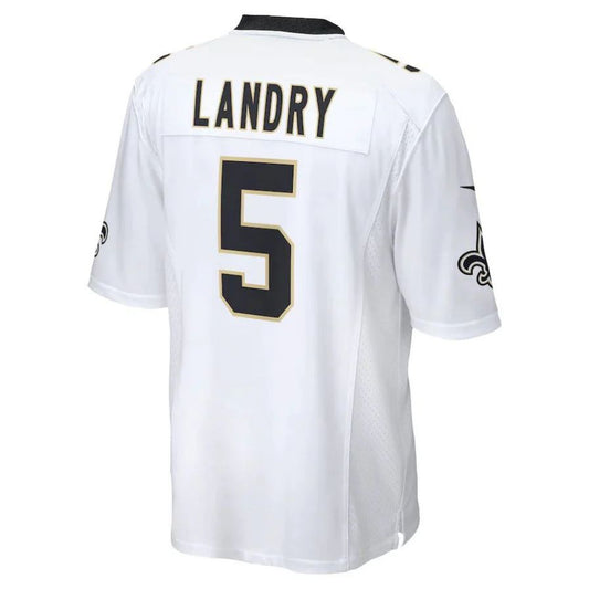 NO.Saints #5 Jarvis Landry White Player Game Jersey Stitched American Football Jerseys