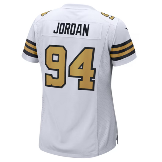 NO.Saints #94 Cameron Jordan White Elite Player Jersey Stitched American Football Jerseys