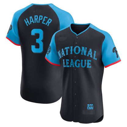 National League #3 Bryce Harper All-Star Game Elite Player Jersey - Navy Baseball Jerseys