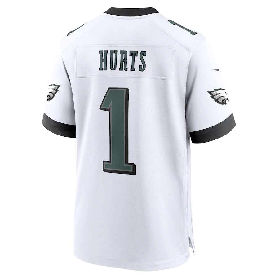 P.Eagles #1 Jalen Hurts Player White Home Game Football Jerseys