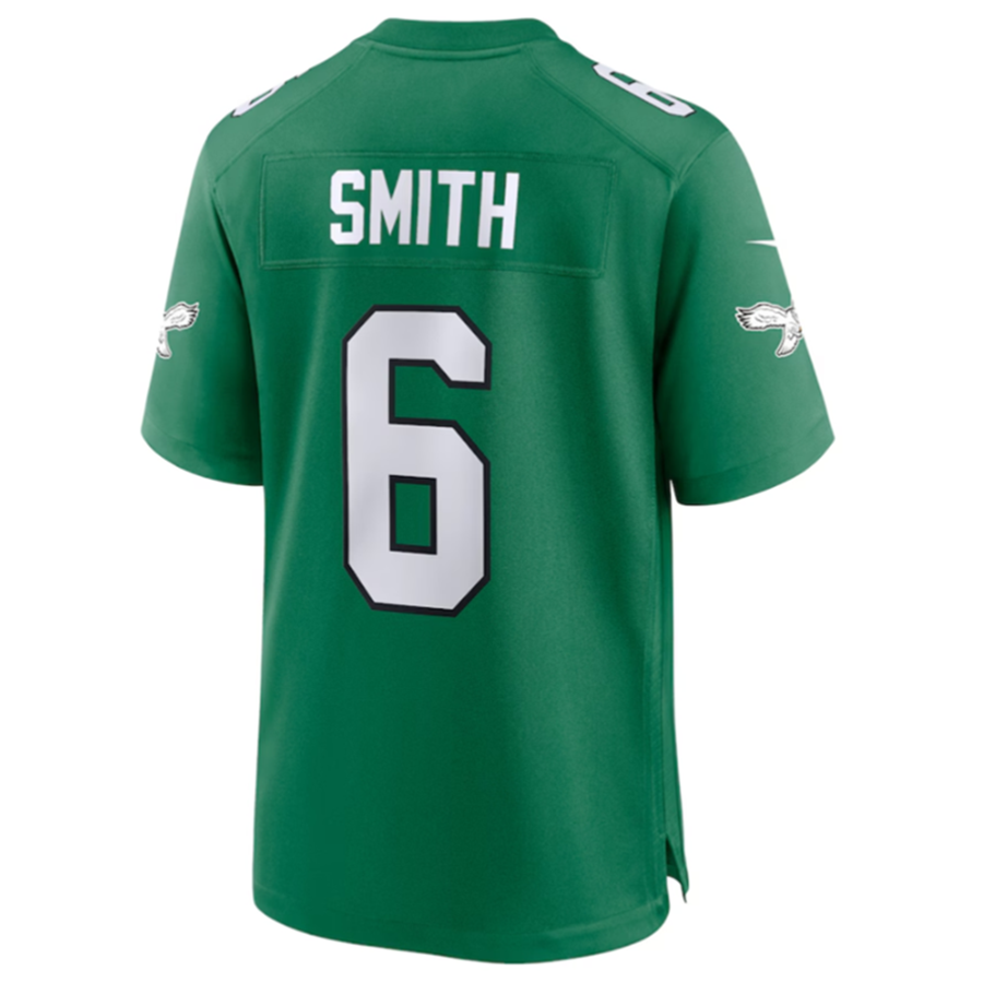 P.Eagles #6 DeVonta Smith Kelly Green Alternate Game Player Jersey Stitched American Football Jerseys