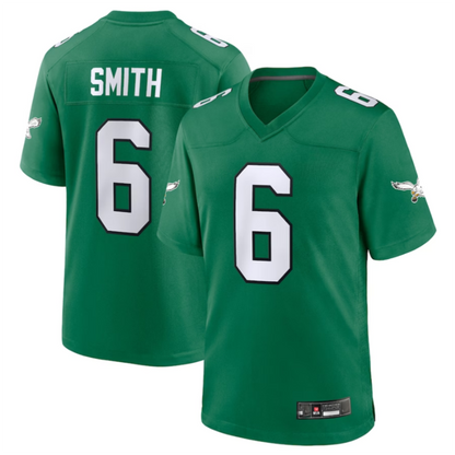 P.Eagles #6 DeVonta Smith Kelly Green Alternate Game Player Jersey Stitched American Football Jerseys