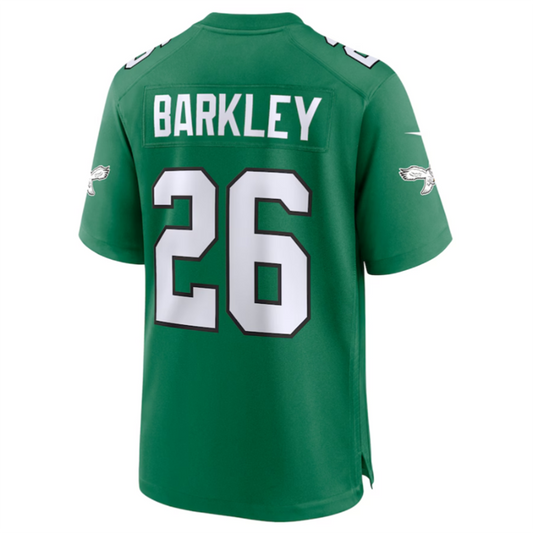 P.Eagles #26 Saquon Barkley Green Alternate Game Jersey Stitched American Football Jerseys