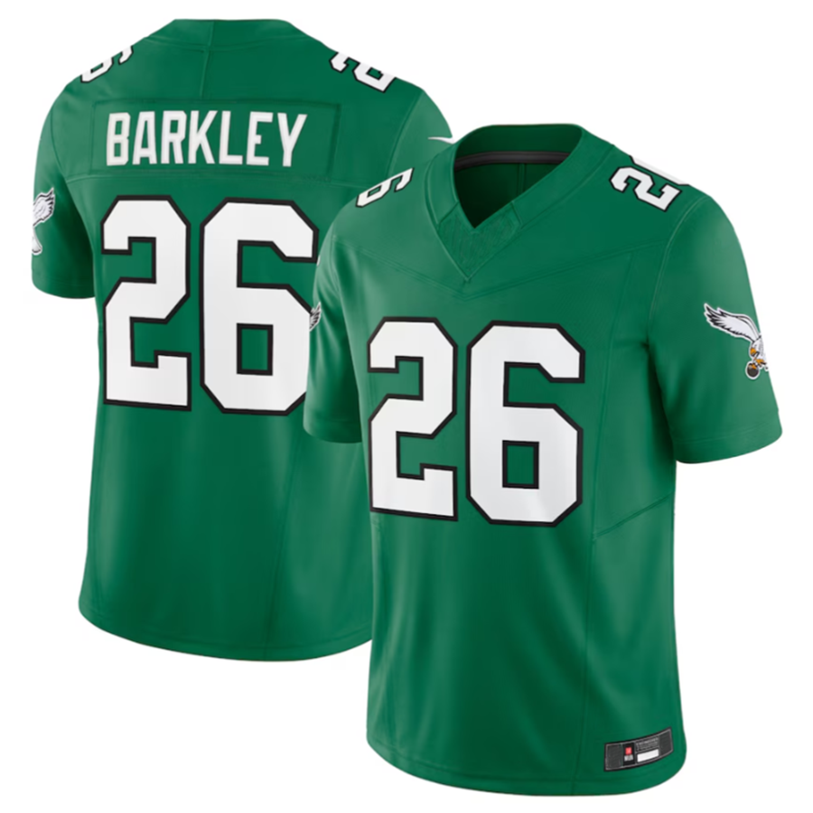 P.Eagles #26 Saquon Barkley Player Green Alternate Vapor F.U.S.E. Limited Jersey Stitched American Football Jerseys