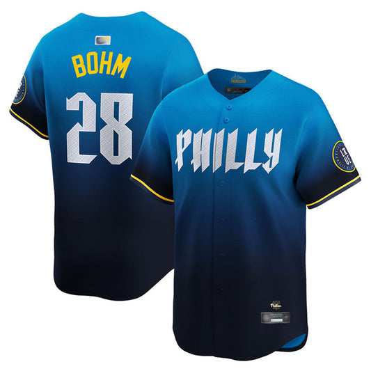 P.Phillies #28 Alec Bohm Player City Connect Limited Baseball Jerseys