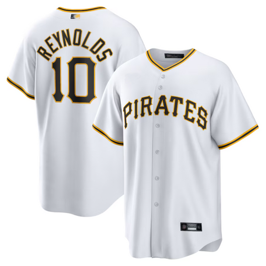 P.Pirates #10 Bryan Reynolds Player White Replica Baseball Jerseys