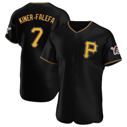 P.Pirates #7 Isiah Kiner-Falefa Player Black Limited Elite Baseball Jerseys