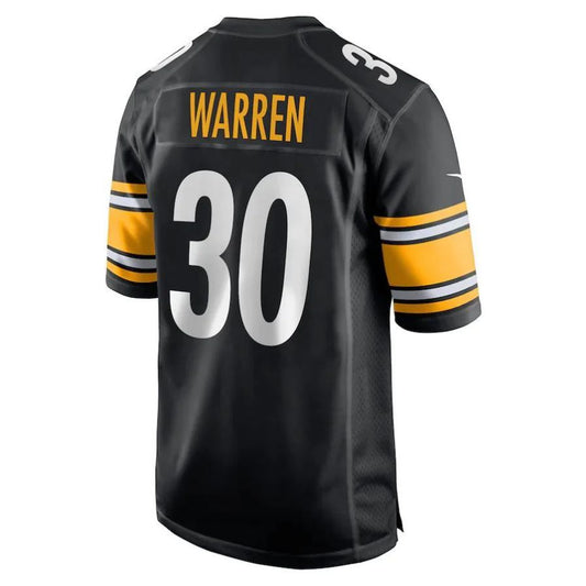 #30 Jaylen Warren Player P.Steelers Black Game Football Jerseys