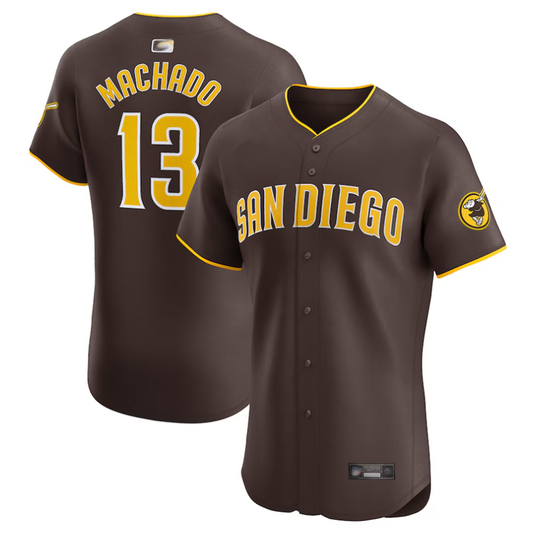 S.Diego Padres #13 Manny Machado Player Brown Road Elite Baseball Jerseys£¨¸´Öƣ©
